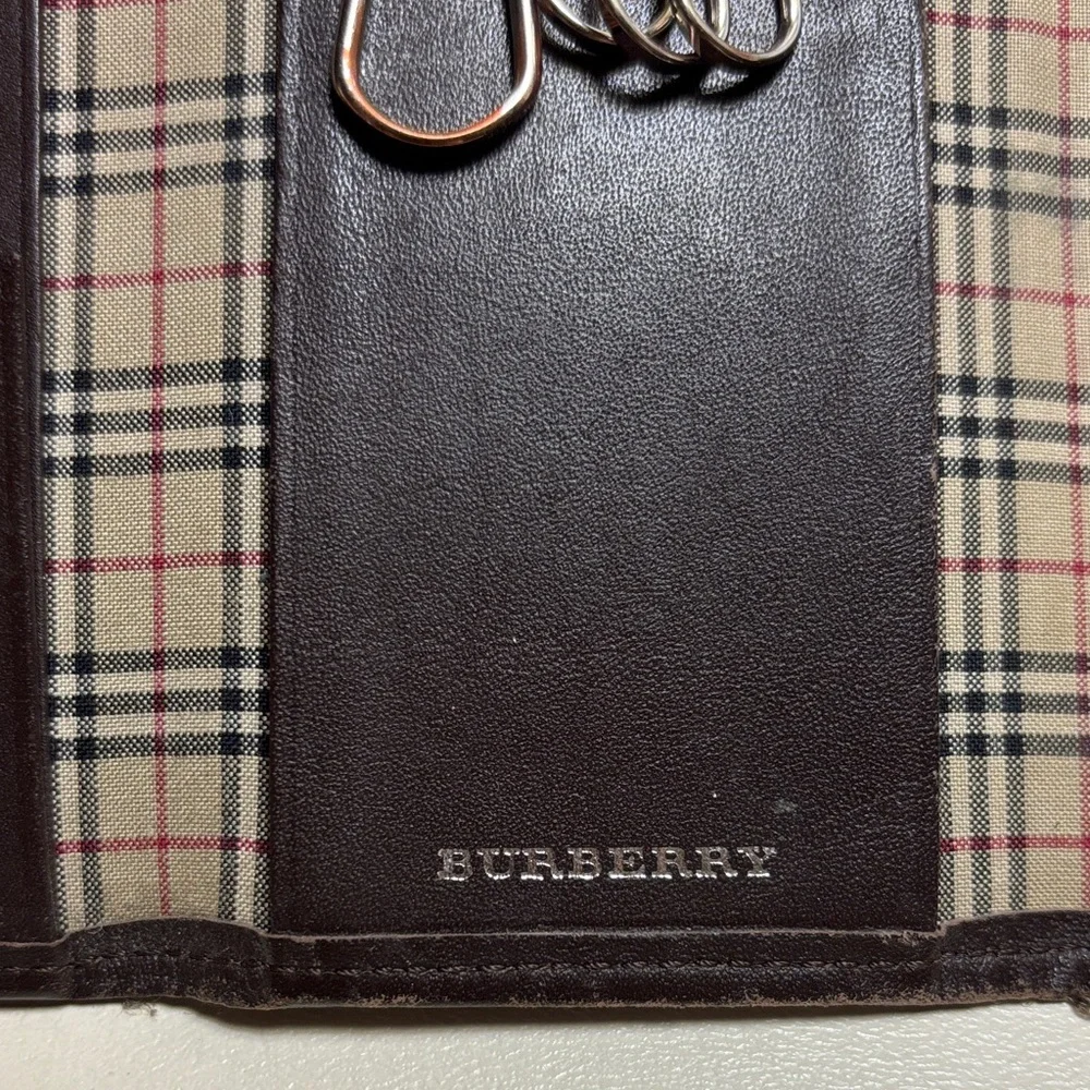 Vintage Burberry Brown Canvas Key Holder - Picture 6 of 10